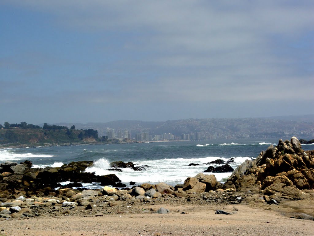 Valparaiso desde Reñaca, Viña del Mar. by alvaro espinel