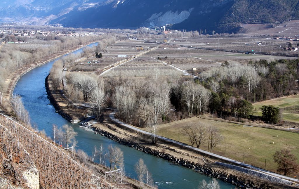 Sion - la Borgne se jette dans le Rhône by Charly-G. Arbellay