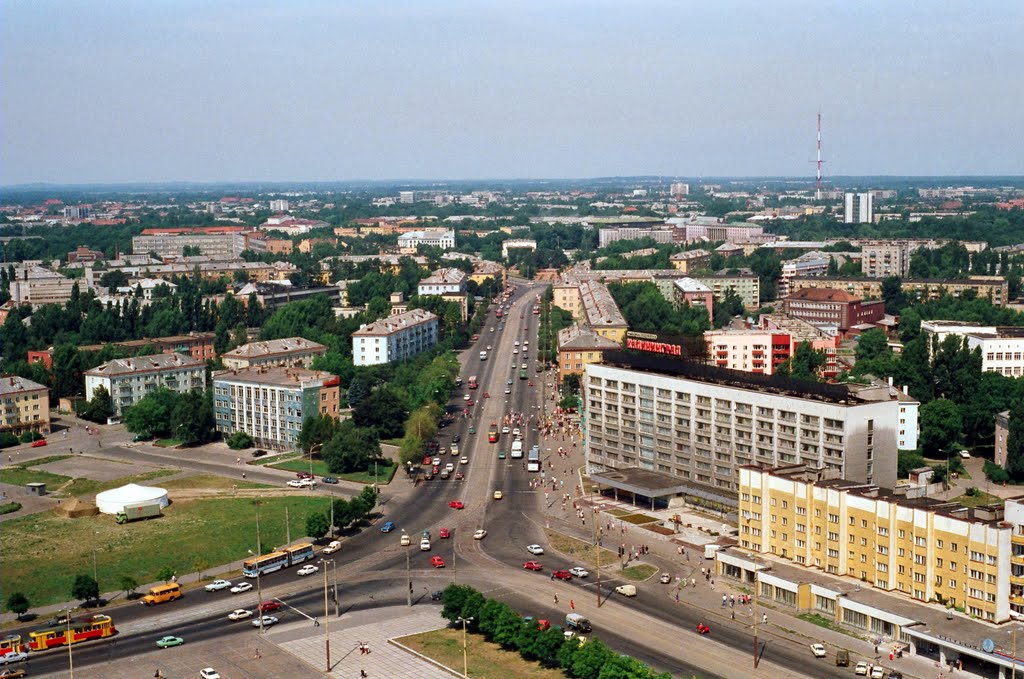 Blick vom Haus der Räte auf ehem. Steindamm 1992 by erho