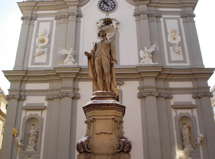 Haydn Statue, Mariahilf Church by noyan zenger