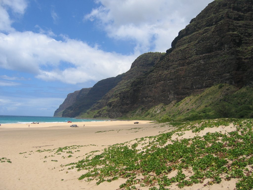 Polihali Beach, the edge of the Napali coast by Steve Symington