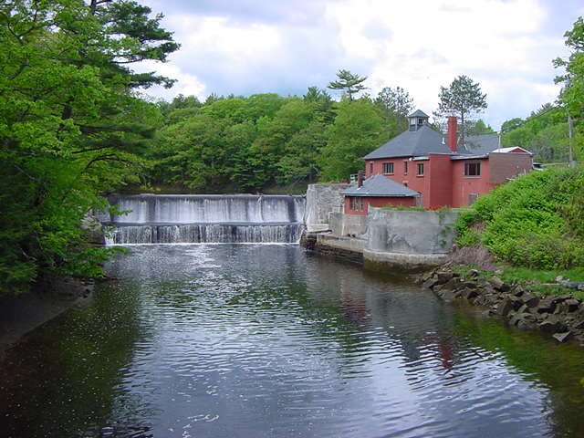 Dam at Belfast Reservior, Belfast Maine by John M Sullivan