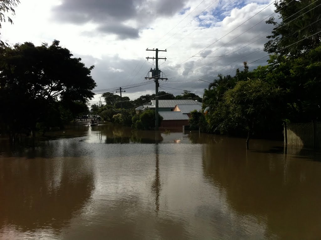 Brisbane 2011 flood event: Graceville, Strong ave after the floodwaters had peaked. by T-R-2011