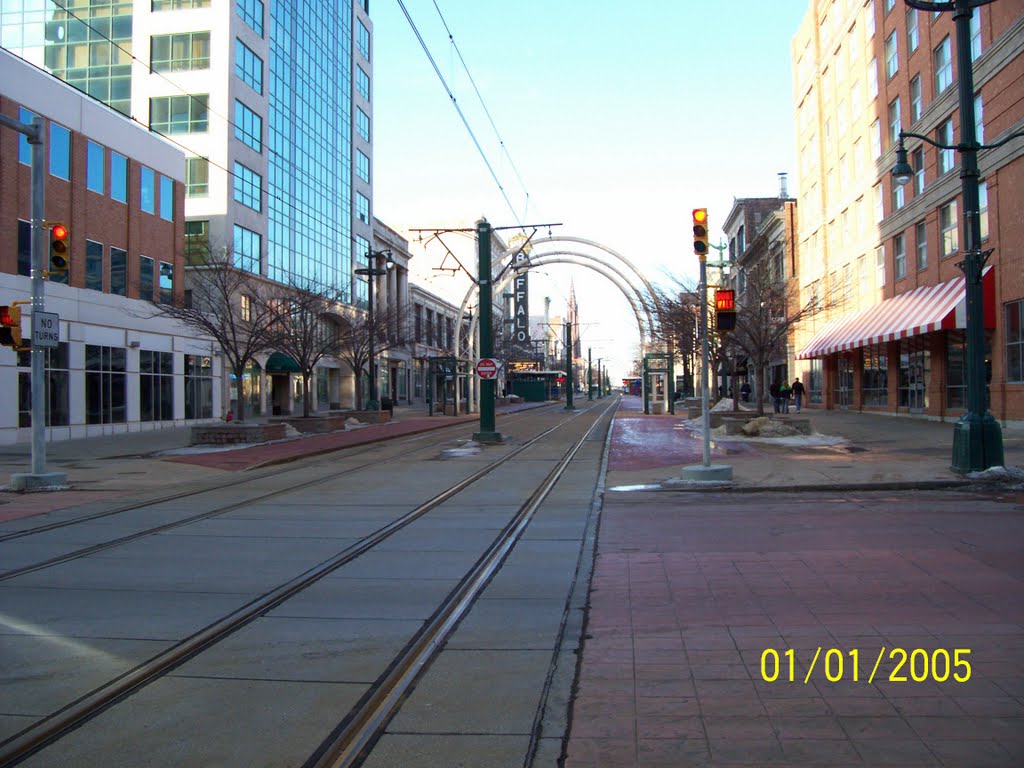 BUFFALO-NY-RAIL AT FOUNTAIN PLAZA by ROGERIO LOPES GAMBERINI