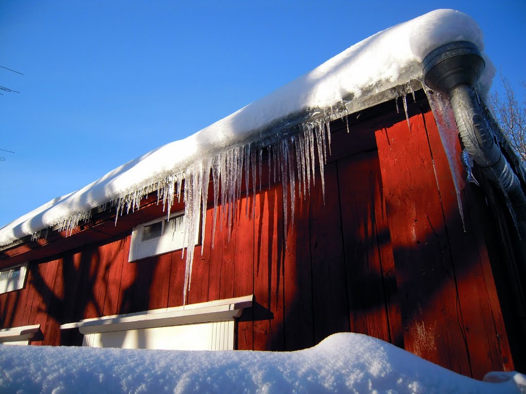 Icicle time in the Old Town of Porvoo by Petteri Kantokari