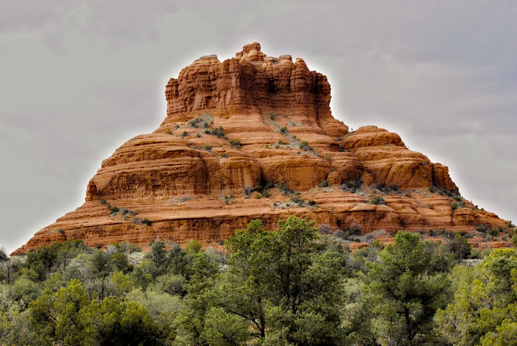 Sedona Mountain in HDR by Gary J Miller