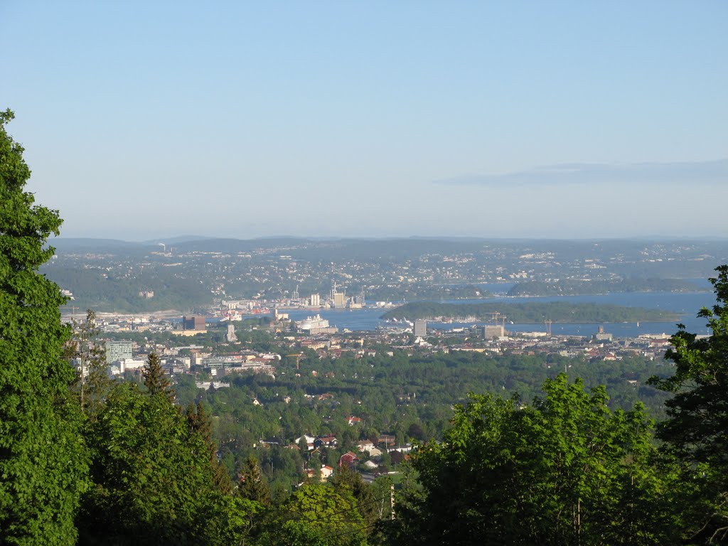 May 2009 - Oslo, Norway. Oslo from the Holmenkollen neighborhood above the city center. by BRIAN ZINNEL