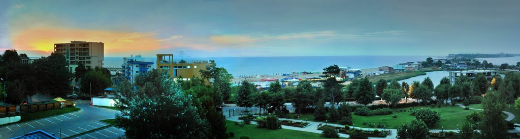 Eforie Nord - dawn from Europa Hotel by Ovidiu Anca