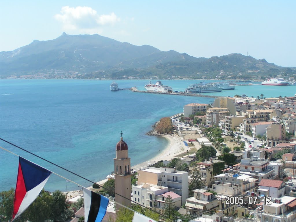 Zakynthos harbour and town by Hevi