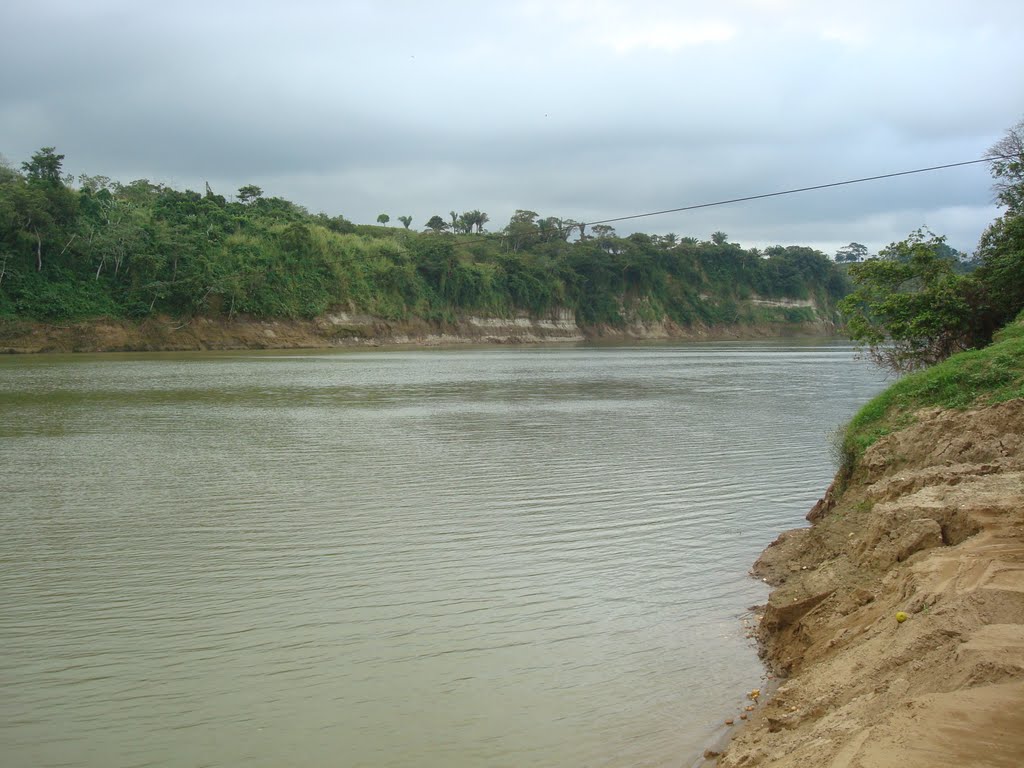 Cables guias de la panga, vista del rio desde la orilla by josegilga