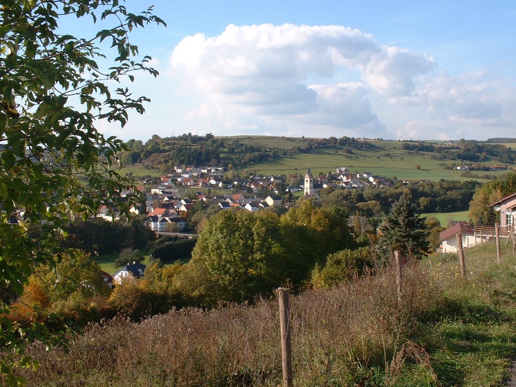 Oberweis - Blick nach Nordwesten (im Jahr 1200) by Alf Keilen