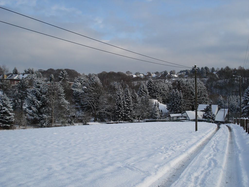 Blick von der Löhdorfer Strasse in Richtung Hossenhaus, 05.01.2009 by Rolfi