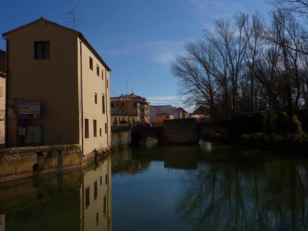 San Esteban de Gormaz. Puente de la N110, desde la Harinera by libanez