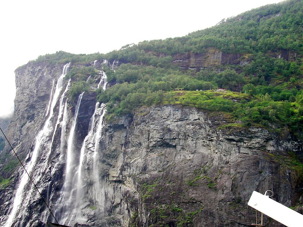 Waterfall "Seven Sisters", Geirangerfjord by Motte