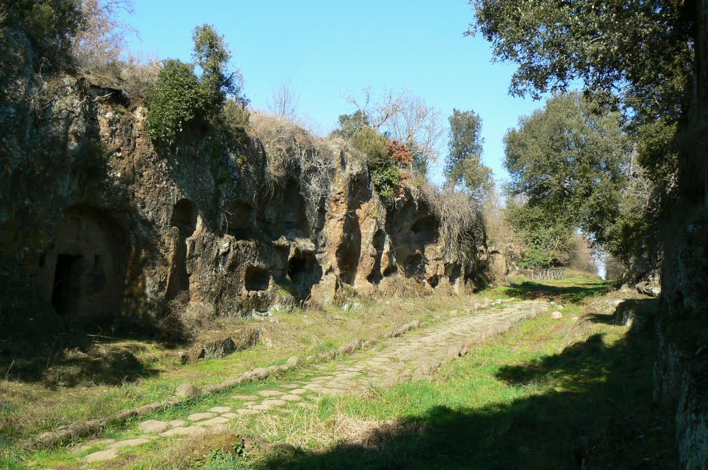 Etruscan tombs at the Via Amerina by Eva Kjaernes