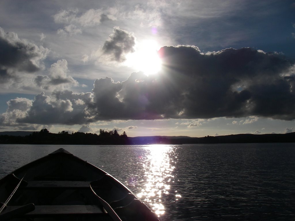 Sun over Oughterard Bay, Lough Corrib by Jimmy O'Brien