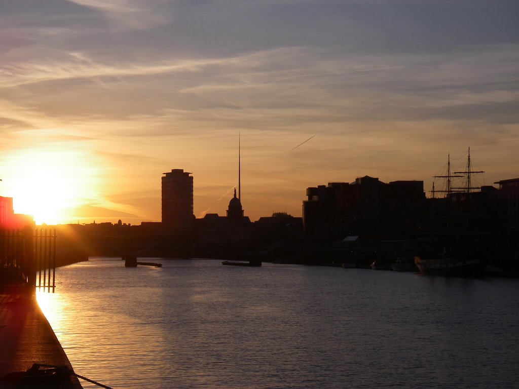 Sunset on the Liffey by Jimmy O'Brien