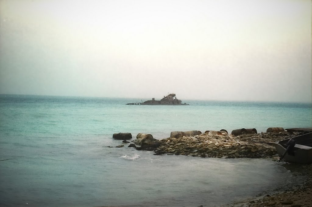 Shipwreck at Fanning Island, 2004 by Ryan Hills Photography