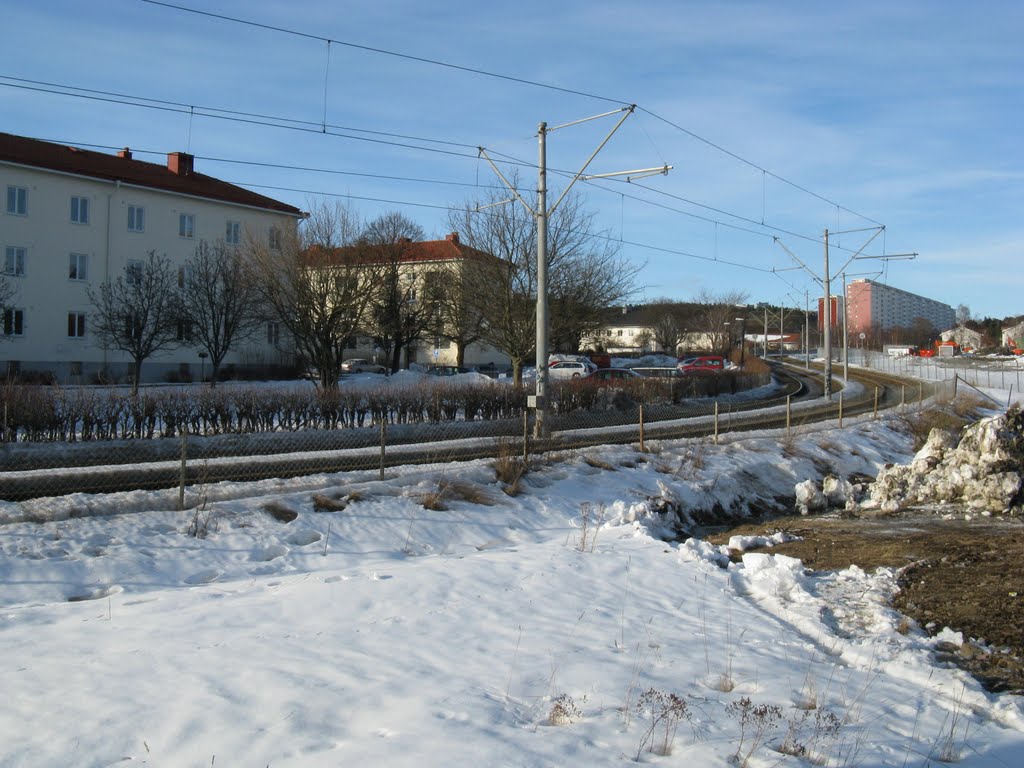 Bellevue 2010. År 2014 flyttades spåret längre österut och Bellevue fick en ny hållplats, även den åt samma håll. by Rinaldo Svitjod