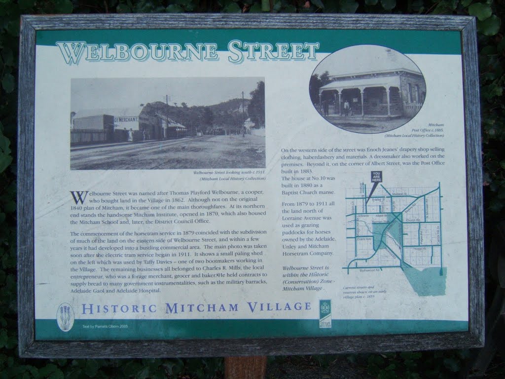 Welbourne Street Plaque by Glockie