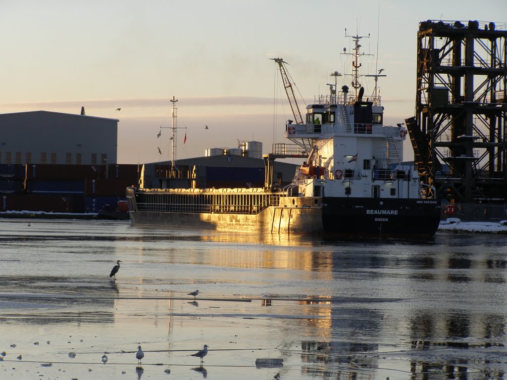 Ice at Stanhope Dock, Goole by Brian Brady