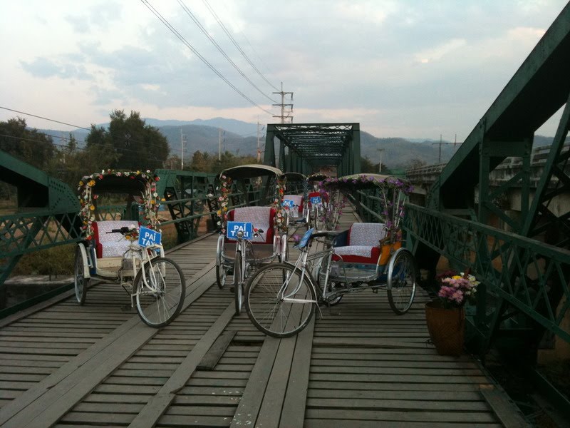 สามล้อเมืองปายพาเที่ยว (3 Wheels) สะพานประวัติศาสตร์ ท่าปาย แม่ฮ่องสอน, MEMORAIL BRIDGE by Nudsikan Kaewjai