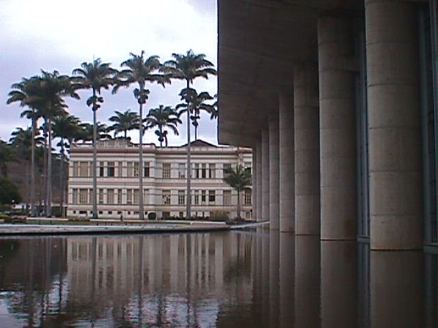 Edifício Arthur Bernardes e Centro de Vivência, UFV, Viçosa, MG, Brazil in 2001 by José Mauro de Almeid…