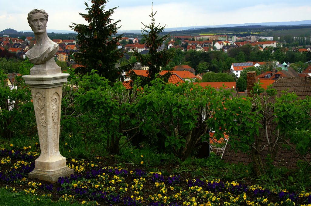 Blick von den Schloßterrassen über Blankenburg by Chrischan von Danne