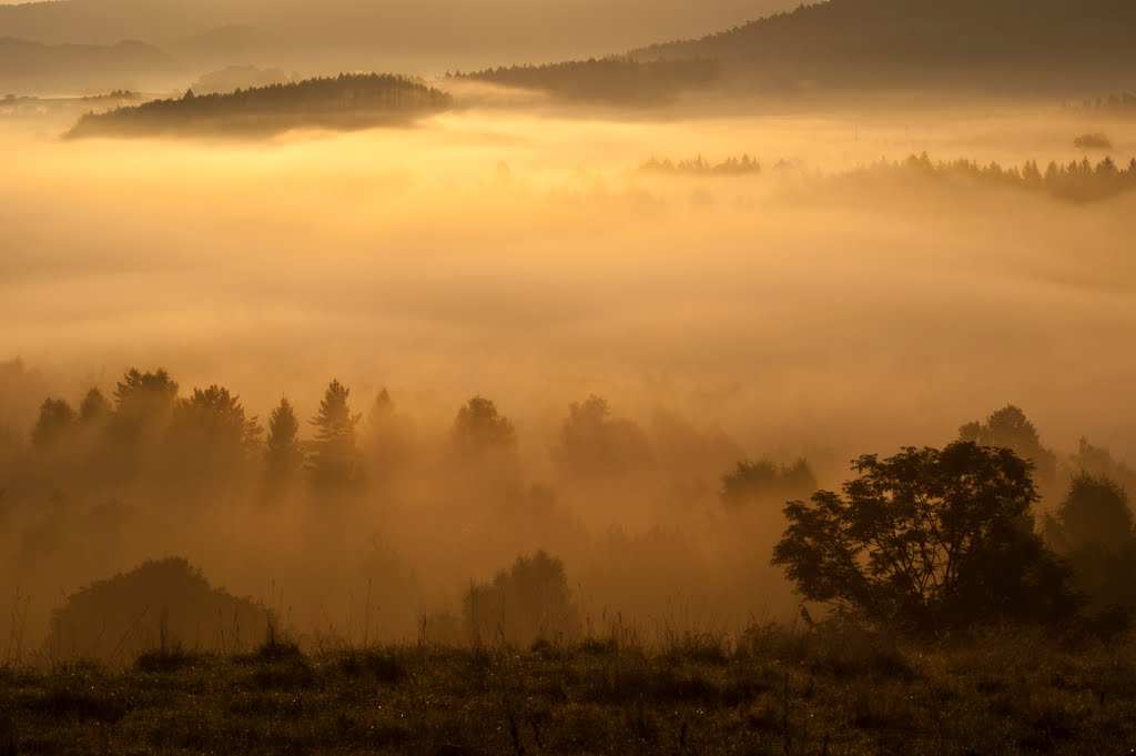 Mlhavé ráno na Křížovém vrchu (Misty morning - Křížový vrch) by Lenka N.