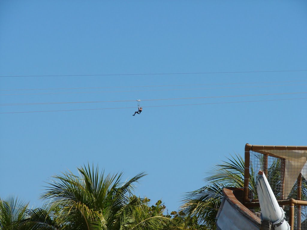 Person on zipline ride - Labadee by lovelands