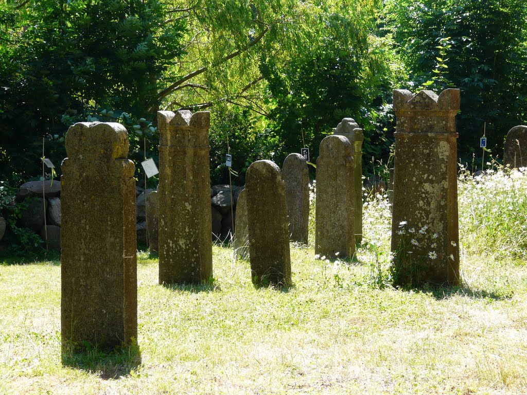 Germany_Western Pomerania_Ruegen Island_Altenkirchen_brickstone-gothic Parish Church_old tombstones on the cemetary_P1150427.JPG by George Charleston