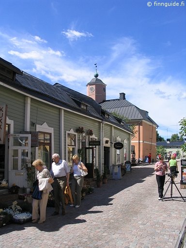 Old Porvoo shopping street by www.finnguide.fi