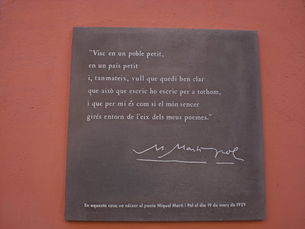 Poema a la casa de naixement de Miquel Martí i Pol (febrer 2011) by EliziR