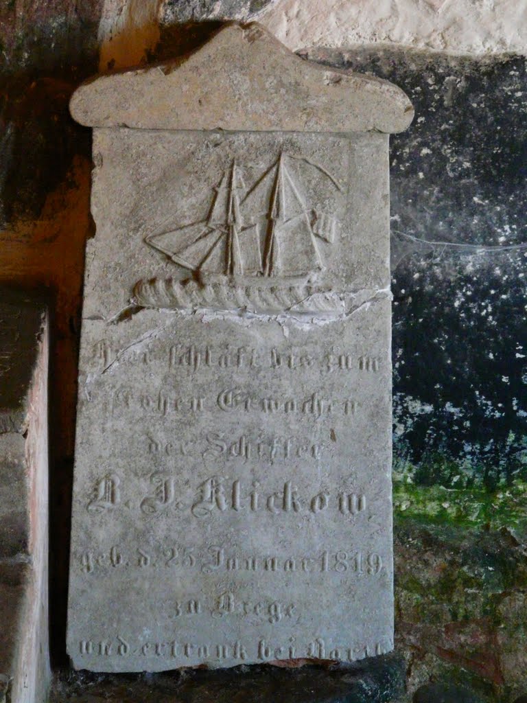 Germany_Western Pomerania_Ruegen Island_Altenkirchen_brickstone-gothic Parish Church_old tombstone_P1150451.JPG by George Charleston