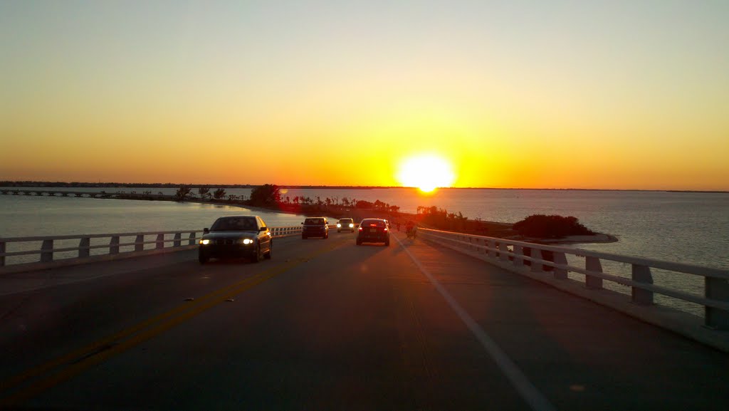 Sunset over sanibel by Michael French