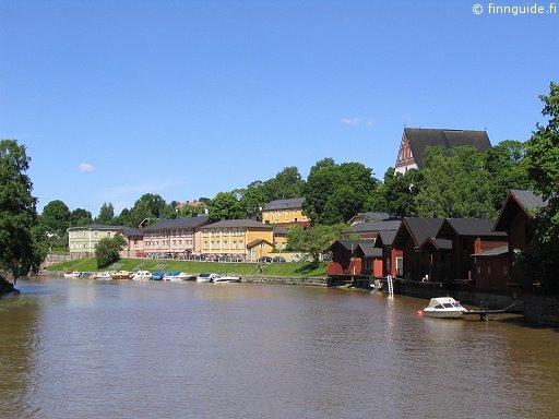 Old Porvoo - wooden houses by the river by www.finnguide.fi