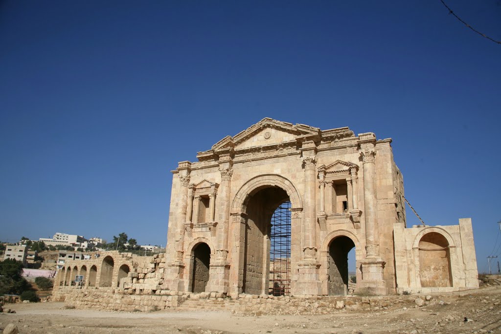 Hadrian's Arch, Jerash, Jordan by Hans Sterkendries