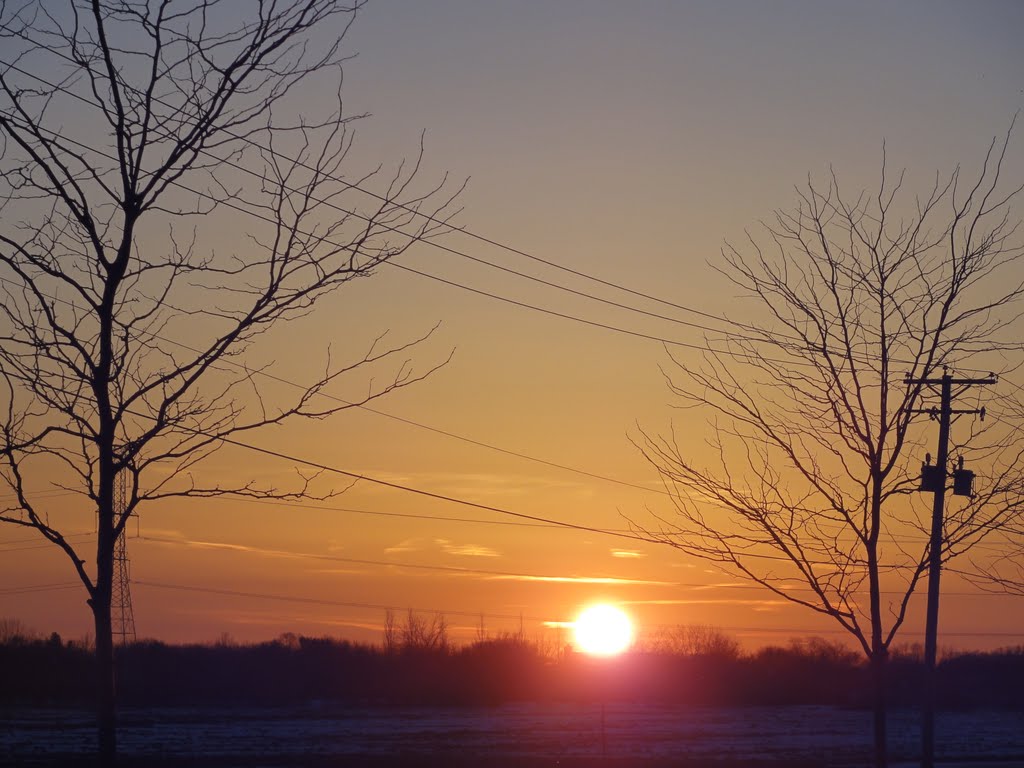 Country Winter Sunset by Cinders