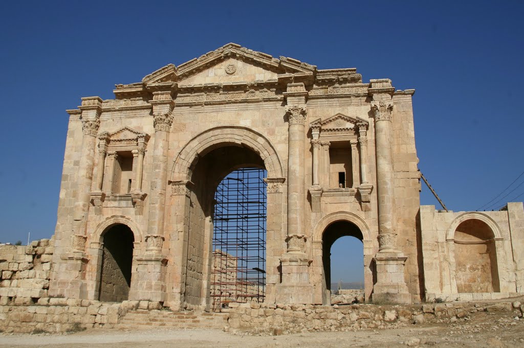 Hadrian's Arch, Jerash, Jordan by Hans Sterkendries