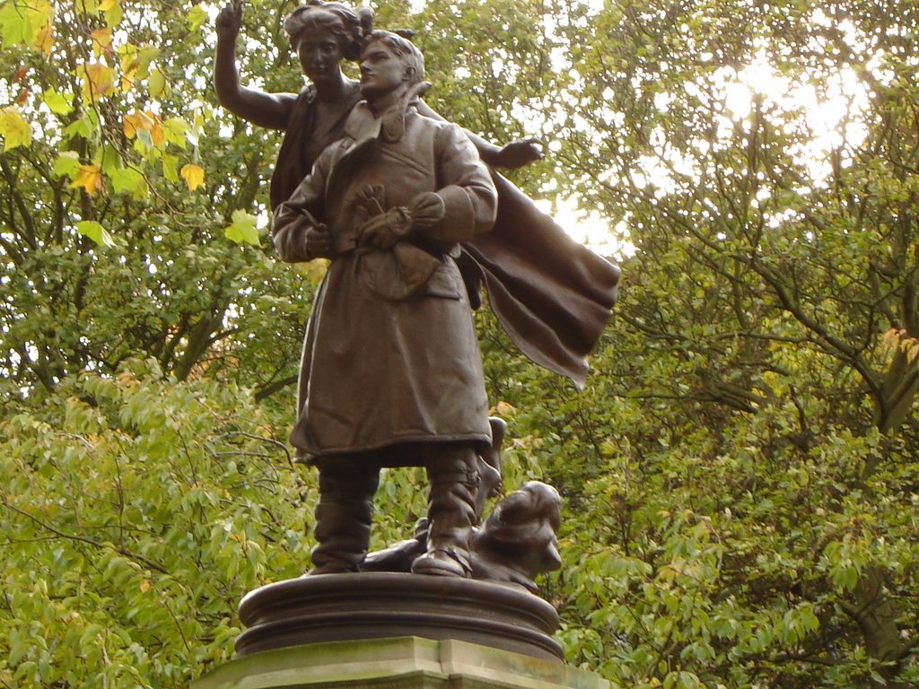 Nottingham, This is a bronze statue of "Albert Ball" a famous aircraft fighter in World war 1, he was born in Nottingham by Ala Kusiewicz -Janko…