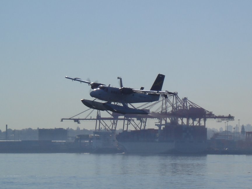 Seaplane just after take-off by Peter Meadows