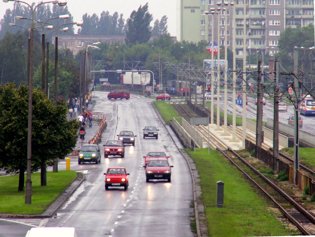 Widok z kładki ul. Wojska Polskiego by tomkleb