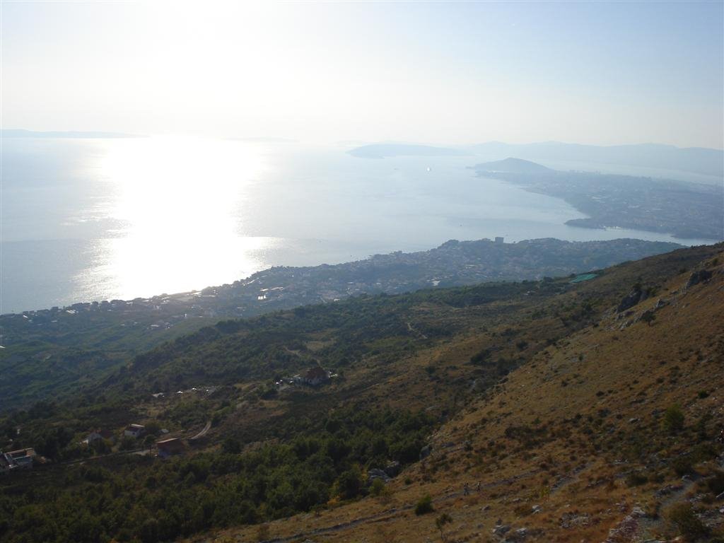 Fantastic view on Split from mountain with 12 crosses in Gornje Podstrana by Croatia holiday Expert