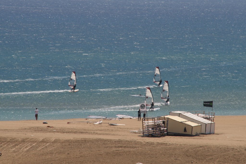 Windsurfing at Prasonisi by Wojtek K