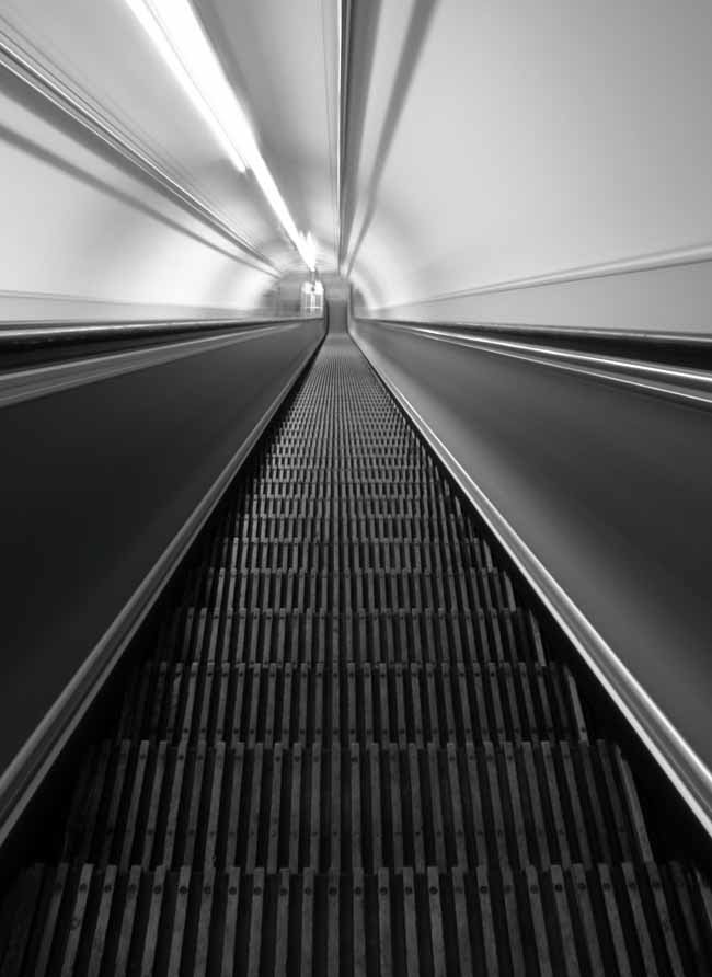 Tyne Cycle & Pedestrian Tunnel - Wooden escalator on south side by Paul Appleby