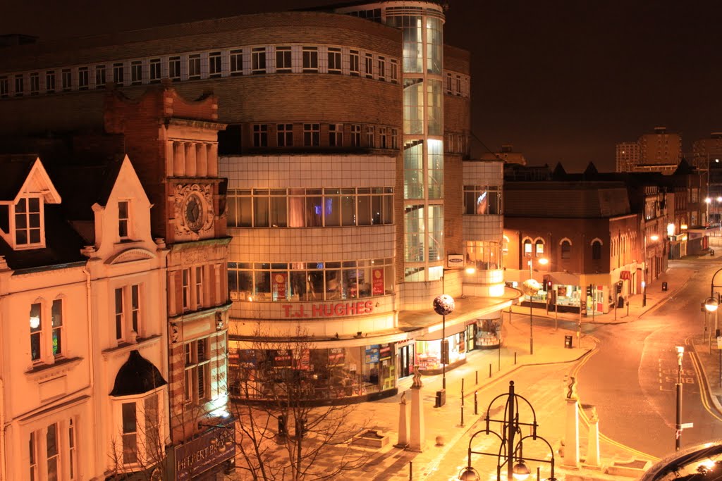 Doncaster town centre by night by sbeardon