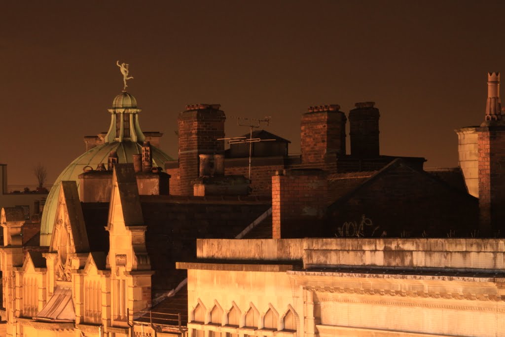 Doncaster town centre roof tops by night by sbeardon