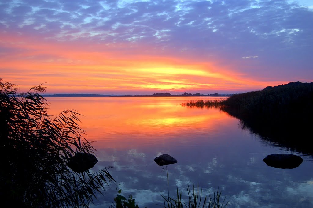 Solnedgang over Arresø ved Pøle å by pdegenkolv@gmail.com