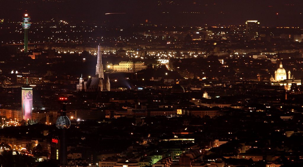 Night-Panorama from Kahlenberg - 22.9.2007 by AustrianAviationArt