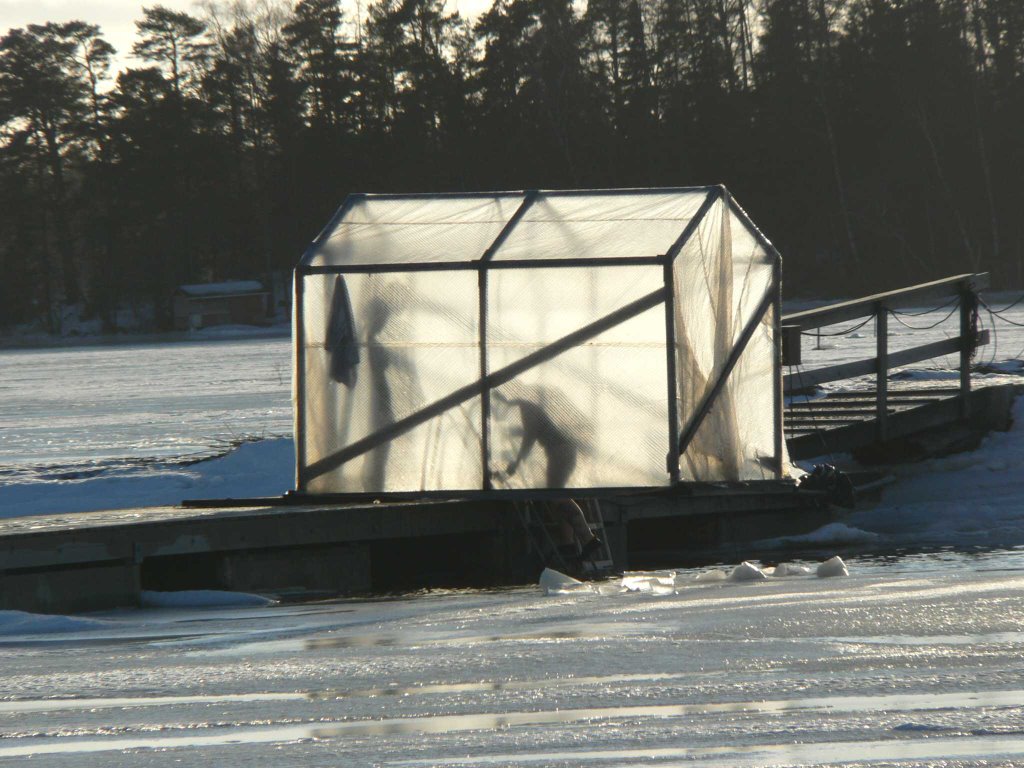 Ice swimming in Klobben, Espoo by ollihedm